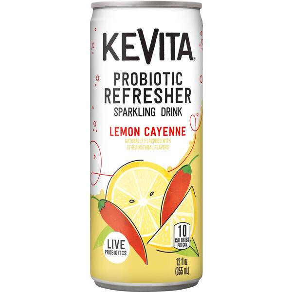 KeVita Sparkling Refresher Lemon Cayenne Image Of KeVita Sparkling Refresher Lemon Cayenne SKU: 322702