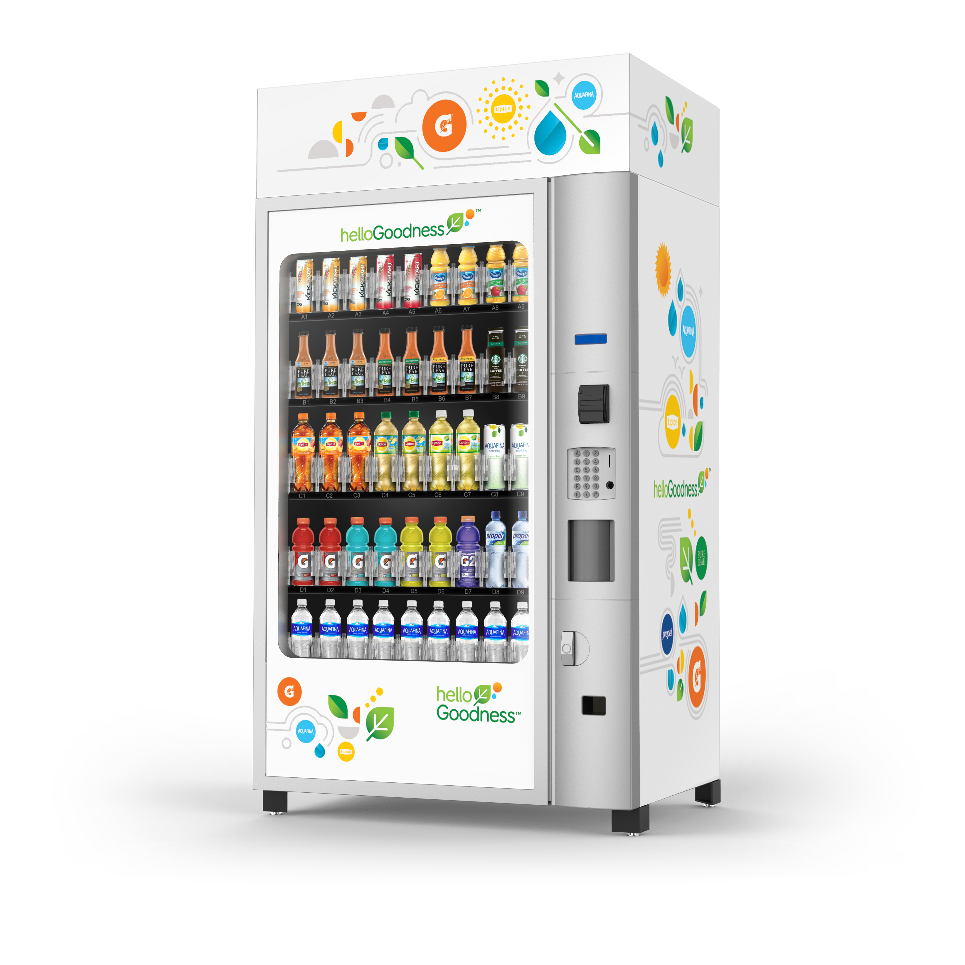 Hello Goodness Glass Front BevMax 4 Vendor Image Of Hello Goodness Glass Front BevMax 4 Vendor SKU: